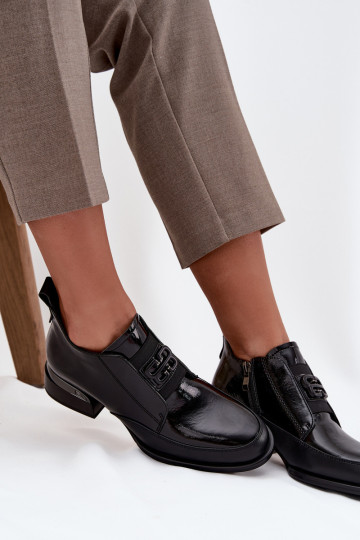 su lako efektu Oda batai Moteriškas Ant žemo kulno Su puošniais Detalem Vinceza 91161 juodos spalvos