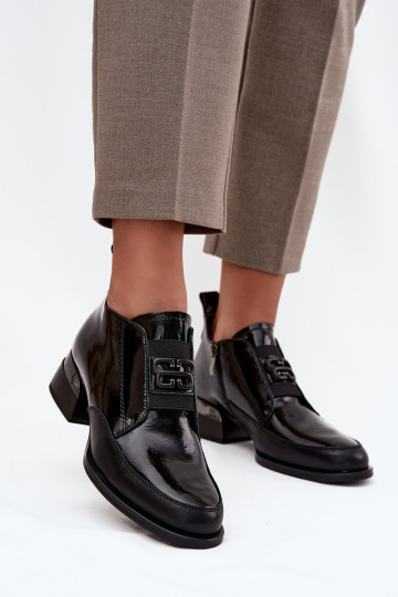 su lako efektu Oda batai Moteriškas Ant žemo kulno Su puošniais Detalem Vinceza 91161 juodos spalvos 2