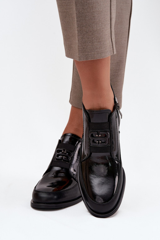 su lako efektu Oda batai Moteriškas Ant žemo kulno Su puošniais Detalem Vinceza 91161 juodos spalvos