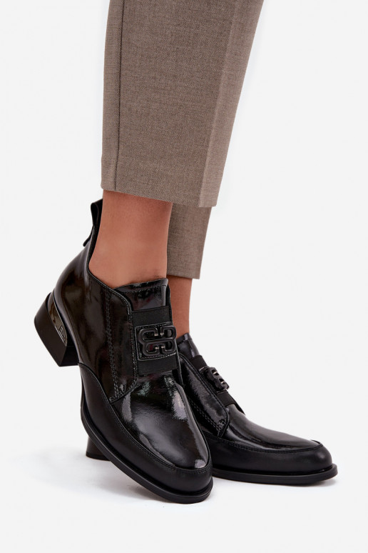 su lako efektu Oda batai Moteriškas Ant žemo kulno Su puošniais Detalem Vinceza 91161 juodos spalvos