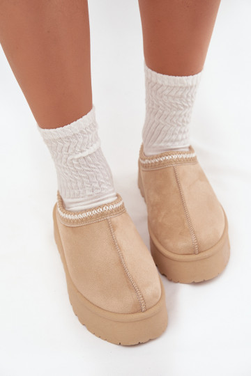 Dramblio kaulo spalvos Įjungtarirya žemakulniai moteriški sniego batai su platforma ir kailiuku