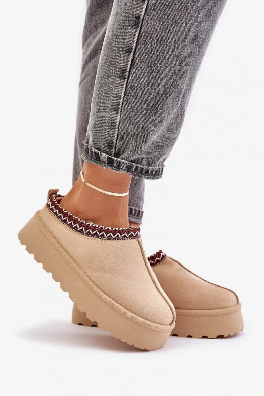 Dramblio kaulo spalvos Įjungtarirya žemakulniai moteriški sniego batai su platforma ir kailiuku