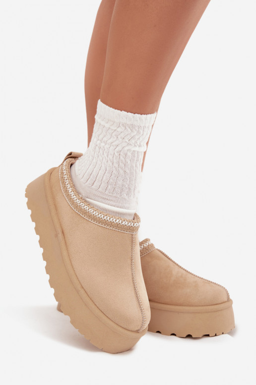 Dramblio kaulo spalvos Įjungtarirya žemakulniai moteriški sniego batai su platforma ir kailiuku