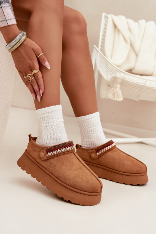 sniego batai Moteriškos žemossuRuchomym Juostelėsem I Haftem su platforma rudos spalvos Lyrisse sniego batai Moteriškos žemossuRuchomym Juostelėsem I Haftem su platforma rudos spalvos Lyrisse