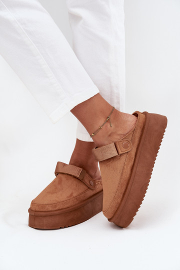 sniego batai Moteriškas su platformasusu limpančiu užsegimuem rudos spalvos Jorielle 2