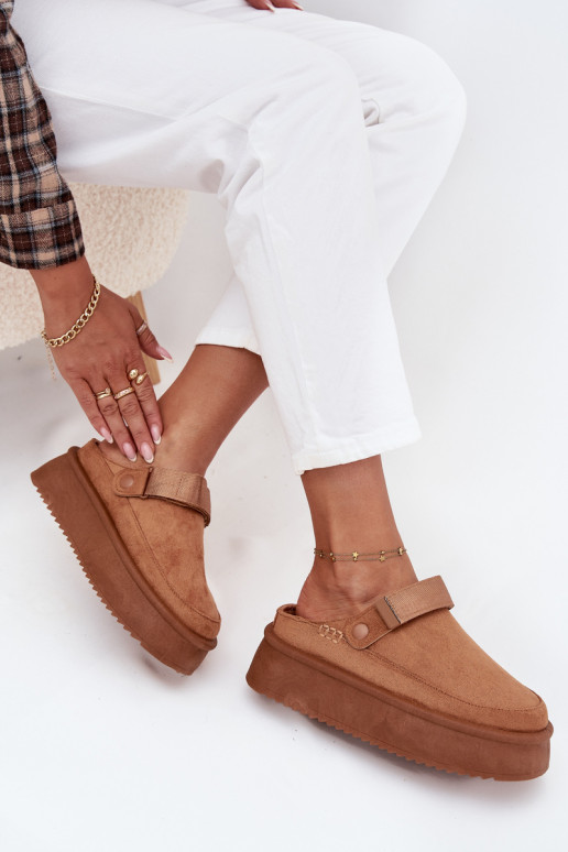 sniego batai Moteriškas su platformasusu limpančiu užsegimuem rudos spalvos Jorielle