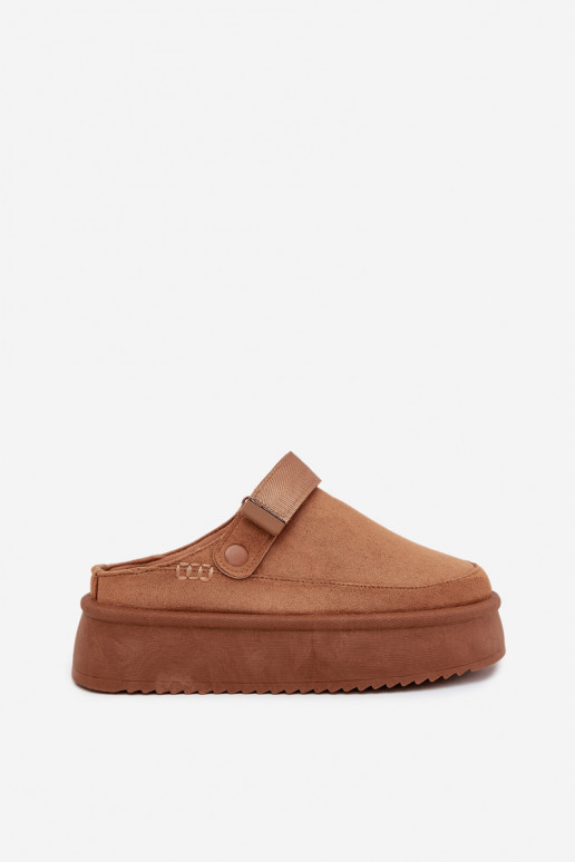 sniego batai Moteriškas su platformasusu limpančiu užsegimuem rudos spalvos Jorielle