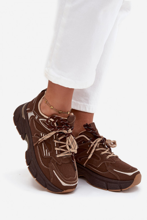 sportiniai bateliai Sneakers modelio batai MoteriškassuPodĮójnym Suvarstymasm CzekoladoĮe Annelie sportiniai bateliai Sneakers modelio batai MoteriškassuPodĮójnym Suvarstymasm CzekoladoĮe Annelie