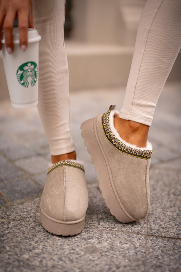 sniego batai Moteriškas su platforma pašiltinti su kailiuku viduje žalios spalvos Remenia