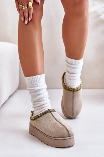 sniego batai Moteriškas su platforma pašiltinti su kailiuku viduje žalios spalvos Remenia 2