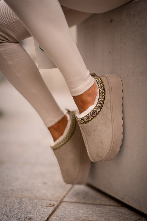 sniego batai Moteriškas su platforma pašiltinti su kailiuku viduje žalios spalvos Remenia