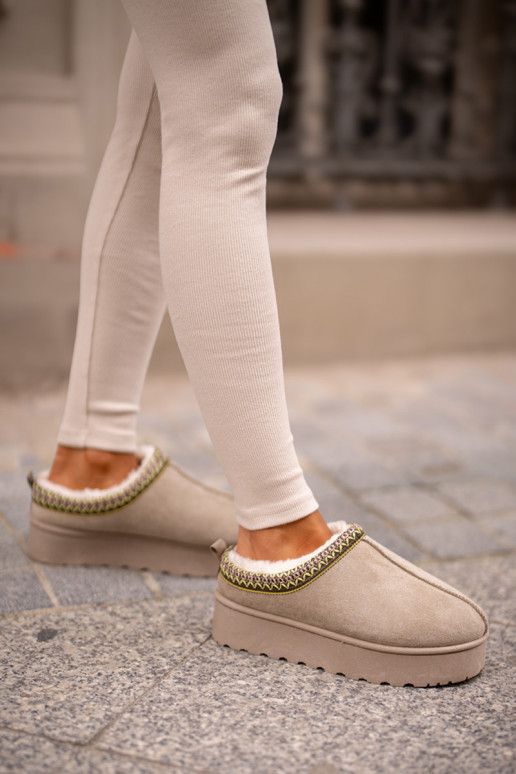 sniego batai Moteriškas su platforma pašiltinti su kailiuku viduje žalios spalvos Remenia