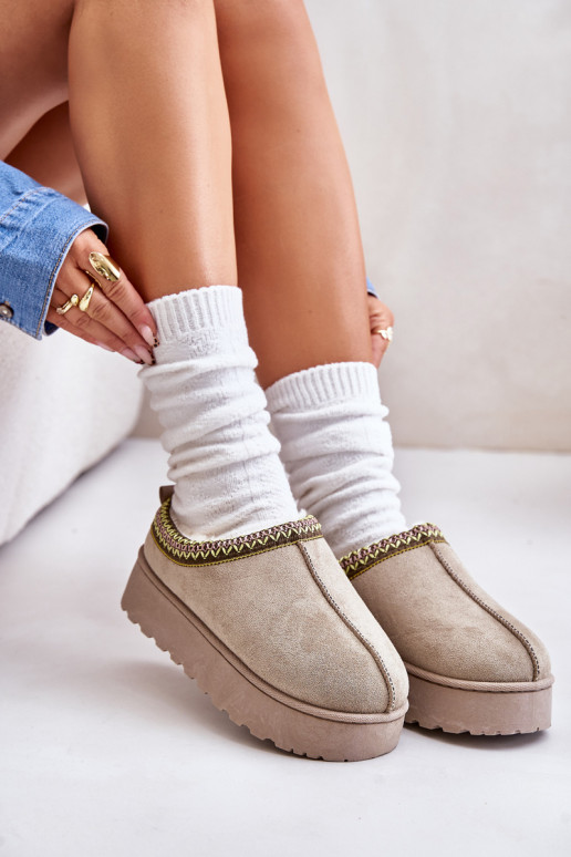 sniego batai Moteriškas su platforma pašiltinti su kailiuku viduje žalios spalvos Remenia