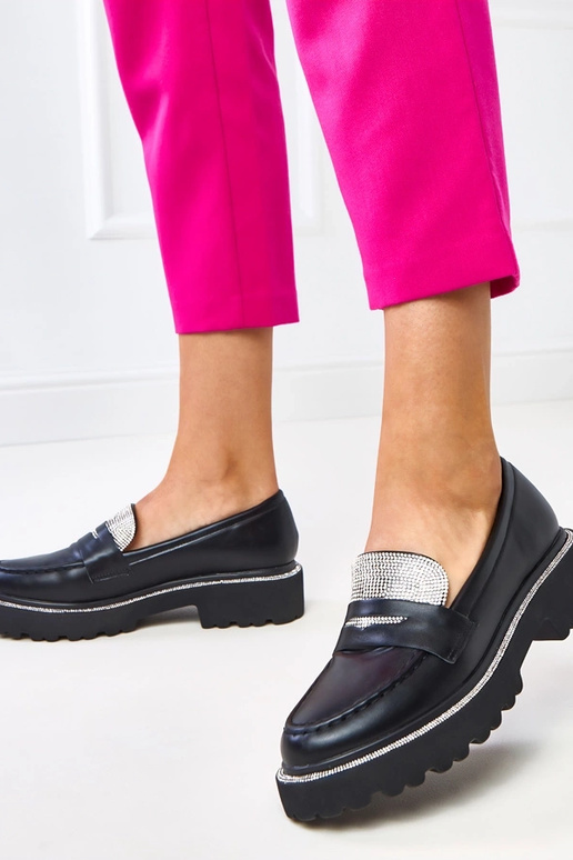 Moteriški juodi mokasinai su...