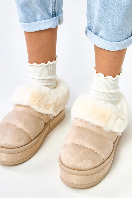 Smėliniai trumpi sniego batai...