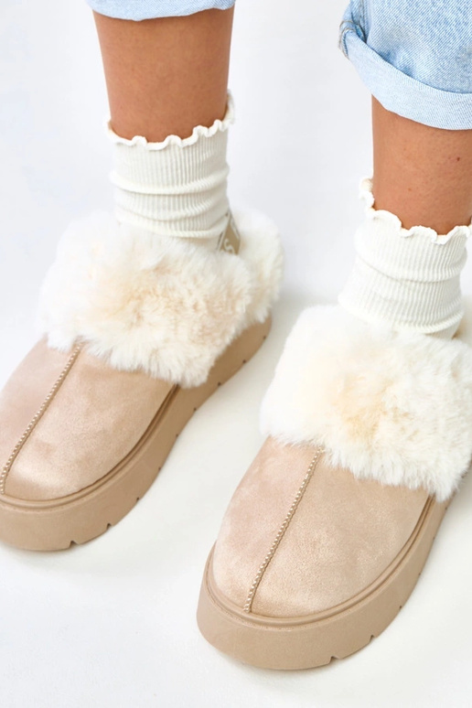 Smėliniai trumpi sniego batai...