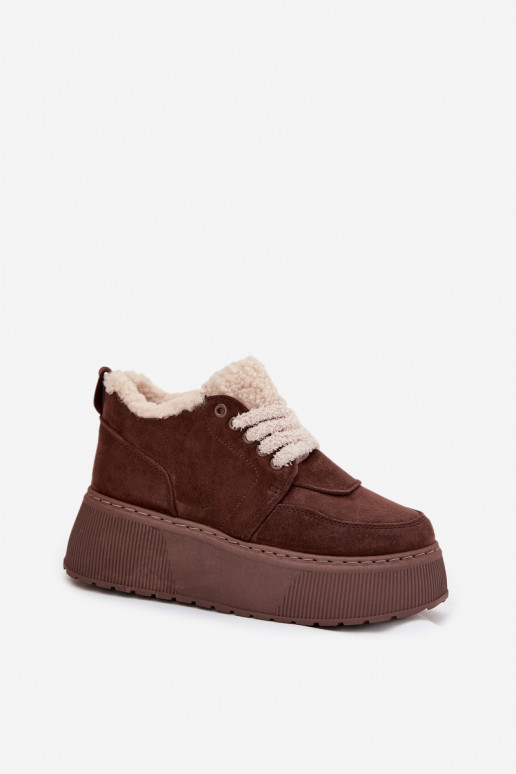 sniego batai Moteriškas su platforma su kailiuku Typu Baranek rudos spalvos Luma sniego batai Moteriškas su platforma su kailiuku Typu Baranek rudos spalvos Luma