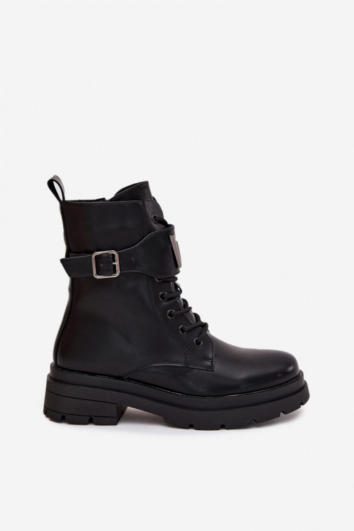 Darbiniai kulkšnies batai Moteriškas Eko Oda su dekoruotais kulnais juodos spalvos Ylianne Darbiniai kulkšnies batai Moteriškas Eko Oda su dekoruotais kulnais juodos spalvos Ylianne