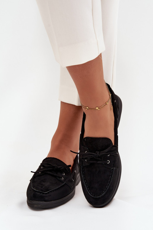 batai Mokasinai Moteriškas butas su stilingomis detalėmis juodos spalvos Zalina