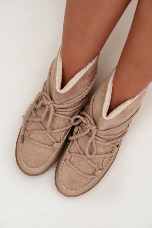 sniego batai Moteriškas su stilingomis detalėmis smėlio spalvos Rebekah sniego batai Moteriškas su stilingomis detalėmis smėlio spalvos Rebekah