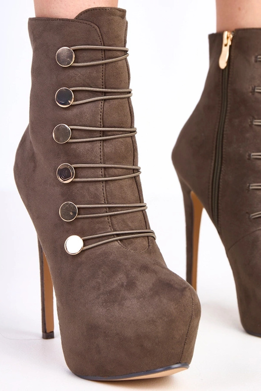 Žalios botinės ant platformos ir... Žalios botinės ant platformos ir...