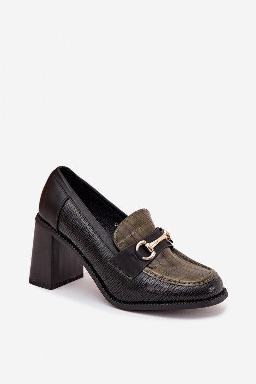 batai Moteriškas su kulniukais su įspaudu I aukso spalvosm Detalem žalios-juodos spalvos Novella batai Moteriškas su kulniukais su įspaudu I aukso spalvosm Detalem žalios-juodos spalvos Novella