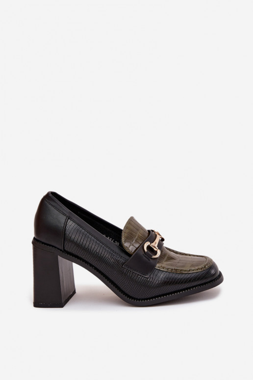 batai Moteriškas su kulniukais su įspaudu I aukso spalvosm Detalem žalios-juodos spalvos Novella batai Moteriškas su kulniukais su įspaudu I aukso spalvosm Detalem žalios-juodos spalvos Novella