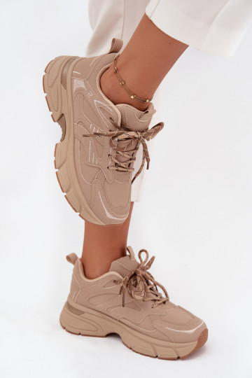 sportiniai bateliai Sneakers modelio batai MoteriškassuPodĮójnym Suvarstymasm smėlio spalvos Annelie
