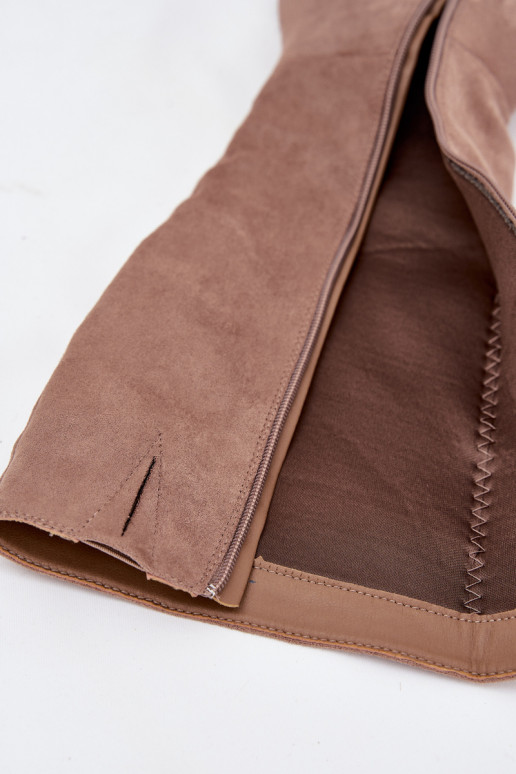 moteriški ilgaauliai batai su kulniukais Ze aukso spalvosm Elementas smėlio spalvos Nivarae