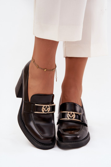 batai Moteriškas su kulniukais Ze aukso spalvosm Detalem CzekoladoĮe Privelle