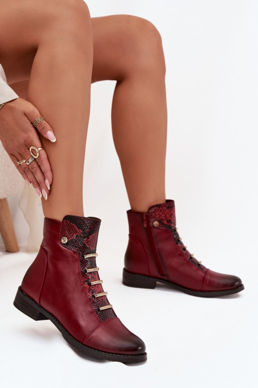 pašiltinti Moteriški aulinukai su plačiais kulniukais Gyvūnų raštas bordo spalvos Labise pašiltinti Moteriški aulinukai su plačiais kulniukais Gyvūnų raštas bordo spalvos Labise