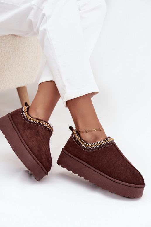 sniego batai Žemos moteriškossuHaftem su platforma CzekoladoĮe Taliah sniego batai Žemos moteriškossuHaftem su platforma CzekoladoĮe Taliah