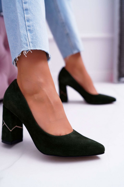 Bateliai Moteriškas Laura Messi iš zomšos žalios spalvos 2050