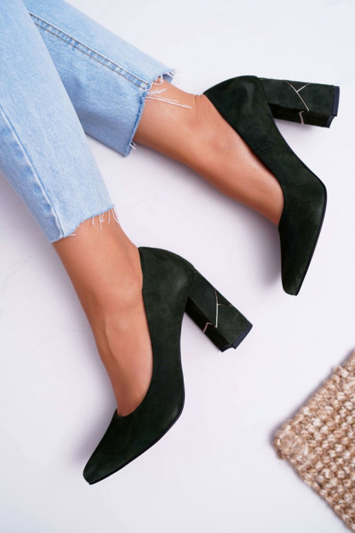 Bateliai Moteriškas Laura Messi iš zomšos žalios spalvos 2050