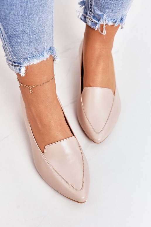 Mokasinai su aukso spalvos kulniukais Laura Messi 2013 smėlio spalvos Mokasinai su aukso spalvos kulniukais Laura Messi 2013 smėlio spalvos