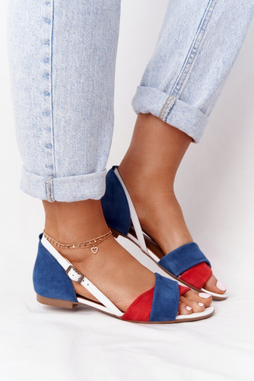 Moteriškos basutės Tai turiciejka 04614-17 mėlynos-raudonos spalvos
