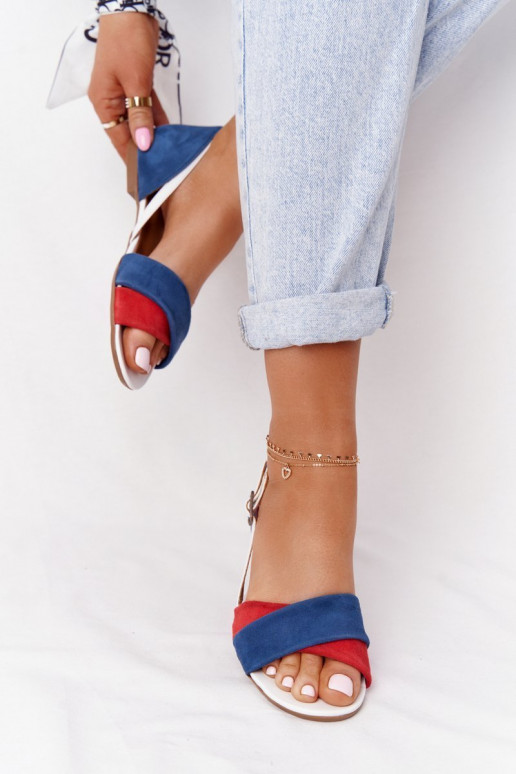 Moteriškos basutės Tai turiciejka 04614-17 mėlynos-raudonos spalvos Moteriškos basutės Tai turiciejka 04614-17 mėlynos-raudonos spalvos