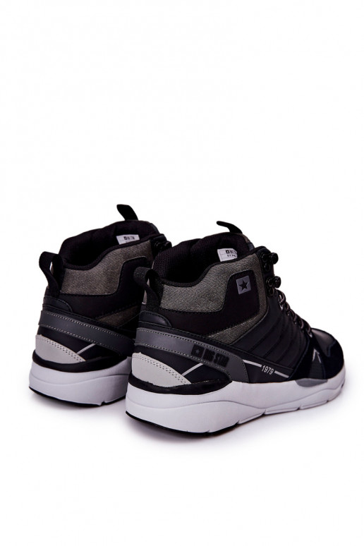 Aukštas Sportinio stiliaus vyriški batai Big Star II174223 juodos spalvos Aukštas Sportinio stiliaus vyriški batai Big Star II174223 juodos spalvos
