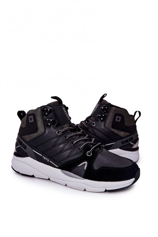 Aukštas Sportinio stiliaus vyriški batai Big Star II174223 juodos spalvos Aukštas Sportinio stiliaus vyriški batai Big Star II174223 juodos spalvos