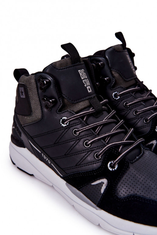 Aukštas Sportinio stiliaus vyriški batai Big Star II174223 juodos spalvos Aukštas Sportinio stiliaus vyriški batai Big Star II174223 juodos spalvos