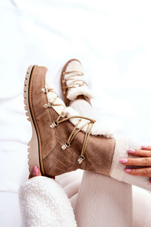 pašiltinti Aulinukai batai smėlio spalvos Jiliana pašiltinti Aulinukai batai smėlio spalvos Jiliana