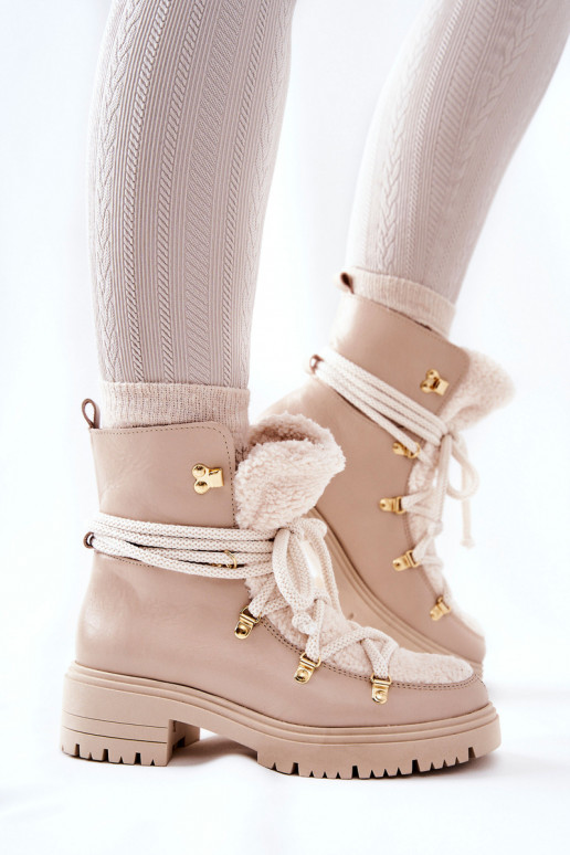 Oda Aulinukai batai su dirželiais LeĮskis dramblio kaulo spalvos 3116 Oda Aulinukai batai su dirželiais LeĮskis dramblio kaulo spalvos 3116