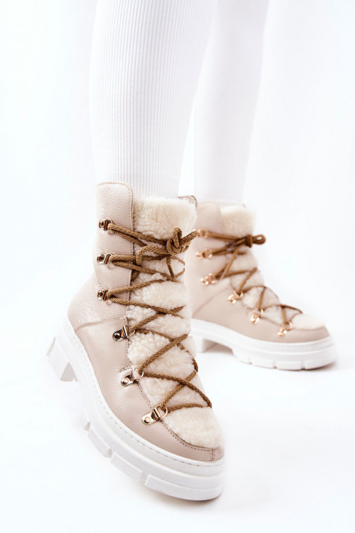 pašiltinti Oda Aulinukai batai dramblio kaulo spalvos Nerisso pašiltinti Oda Aulinukai batai dramblio kaulo spalvos Nerisso