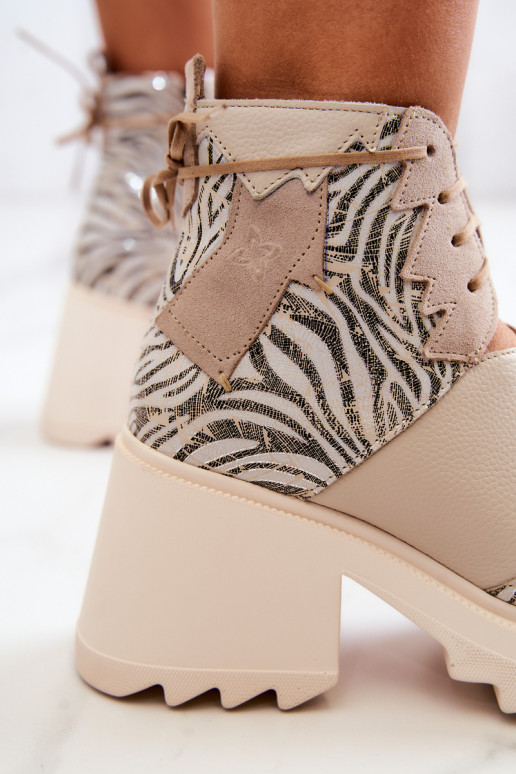 Oda Aulinukai su užtrauktukais Tai turiciejka 05321-04 smėlio spalvos Oda Aulinukai su užtrauktukais Tai turiciejka 05321-04 smėlio spalvos