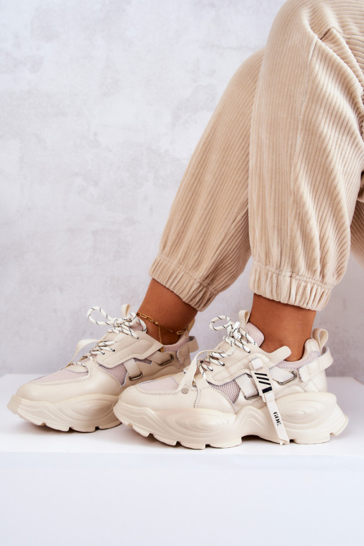 sportiniai bateliai Sneakers modelio batai GOE JJ2N4082 smėlio spalvos