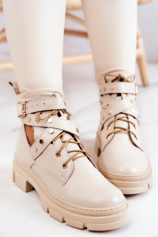 Oda Moteriškas Aulinukai Su išpjovomis dramblio kaulo spalvos Everly