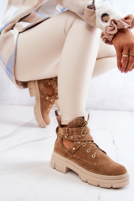 iš zomšos Moteriškas Aulinukai Su išpjovomis rudos spalvos Everly iš zomšos Moteriškas Aulinukai Su išpjovomis rudos spalvos Everly