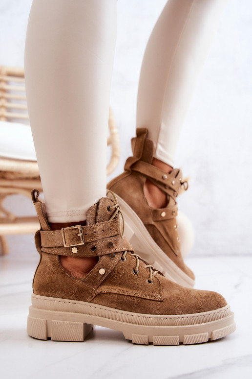 iš zomšos Moteriškas Aulinukai Su išpjovomis rudos spalvos Everly iš zomšos Moteriškas Aulinukai Su išpjovomis rudos spalvos Everly