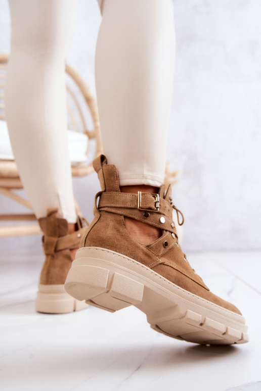 iš zomšos Moteriškas Aulinukai Su išpjovomis rudos spalvos Everly iš zomšos Moteriškas Aulinukai Su išpjovomis rudos spalvos Everly