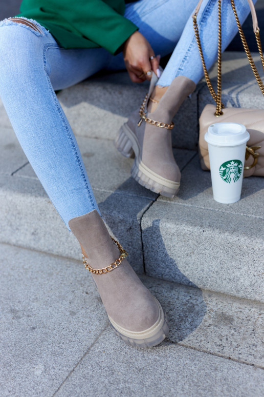 Tai turidingi Zomšiniai batai Cut Out smėlio spalvos Lemar Forget Me